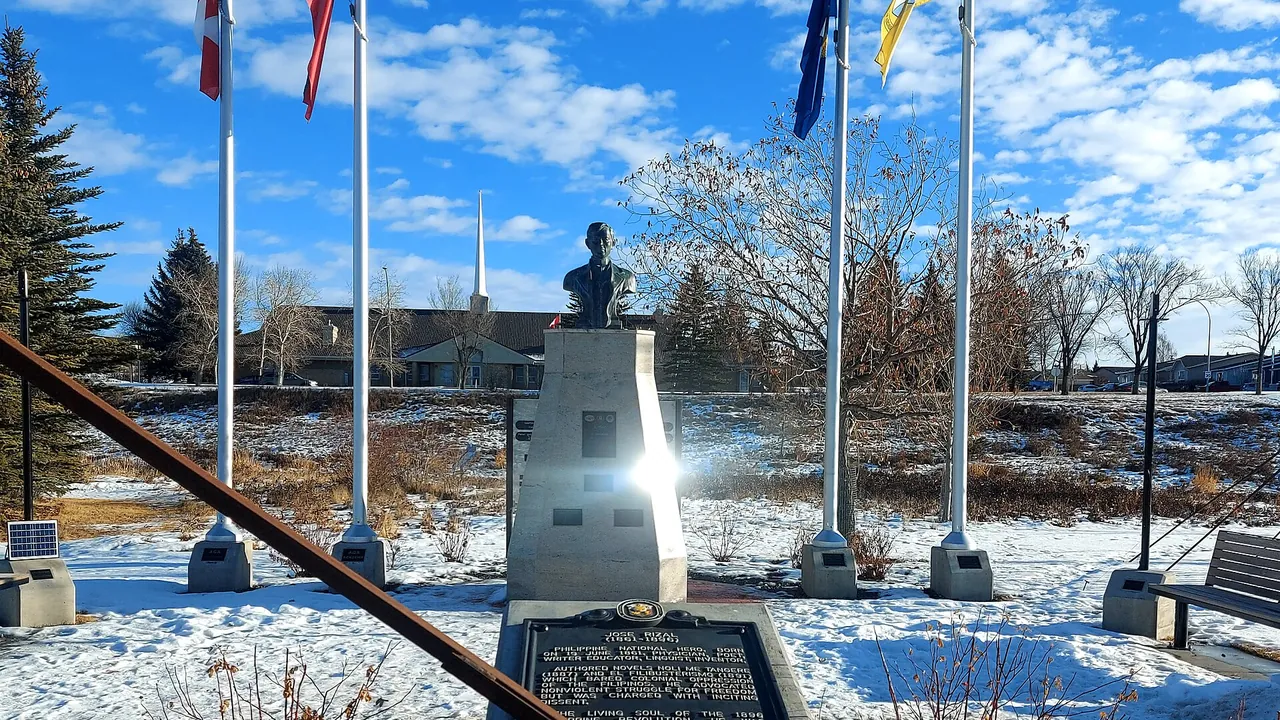 Nose Creek Park and Airdrie's Main Street in Airdrie, Alberta