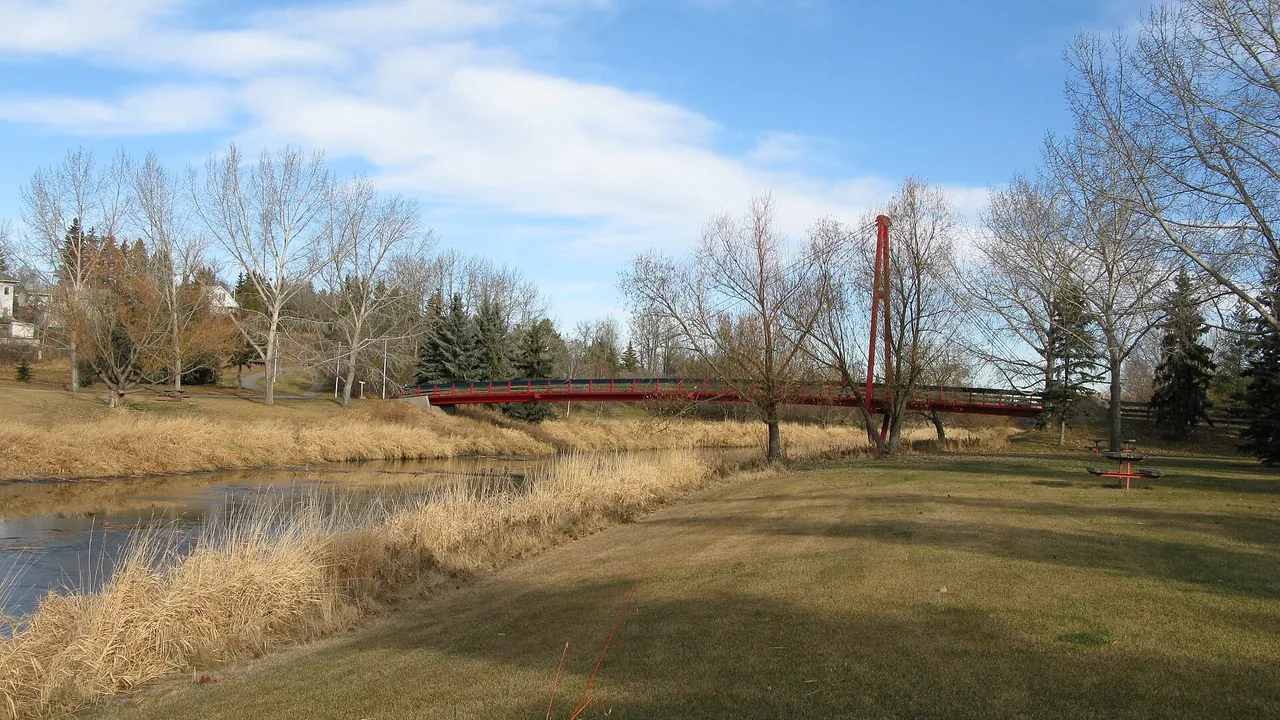 St. Albert Place and the Sturgeon River trail in St. Albert, Alberta